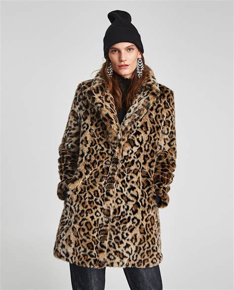 leopard coat fur|leopard fur coat zara.